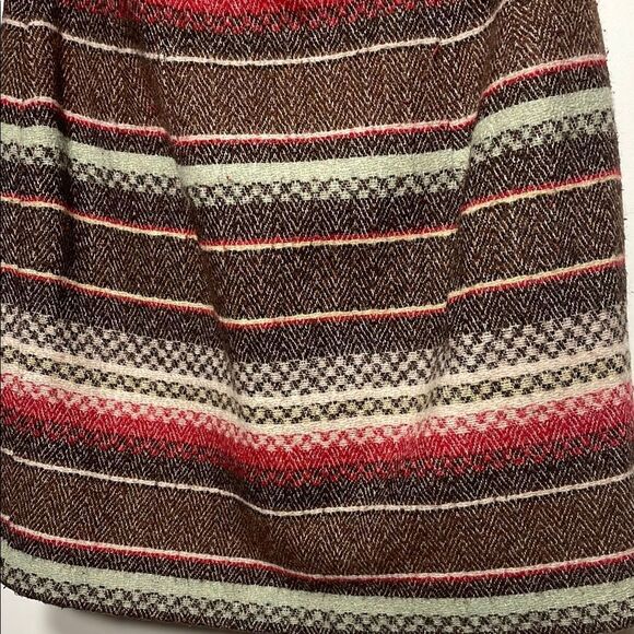 Red and Brown Mini Wrap Skirt for Casual Occasions - Picture 8 of 11